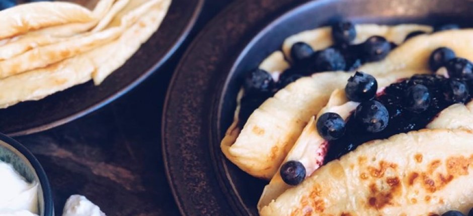 Heidelbeer-Pfannkuchen