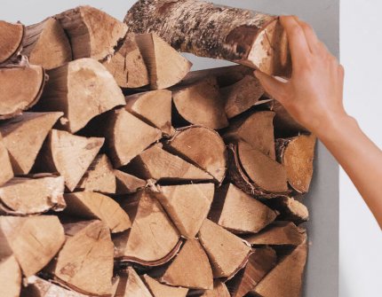 Handgreifung für trockenes Holz