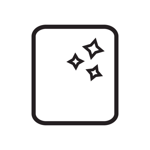 Ein schwarzes, sauberes Fenstersymbol